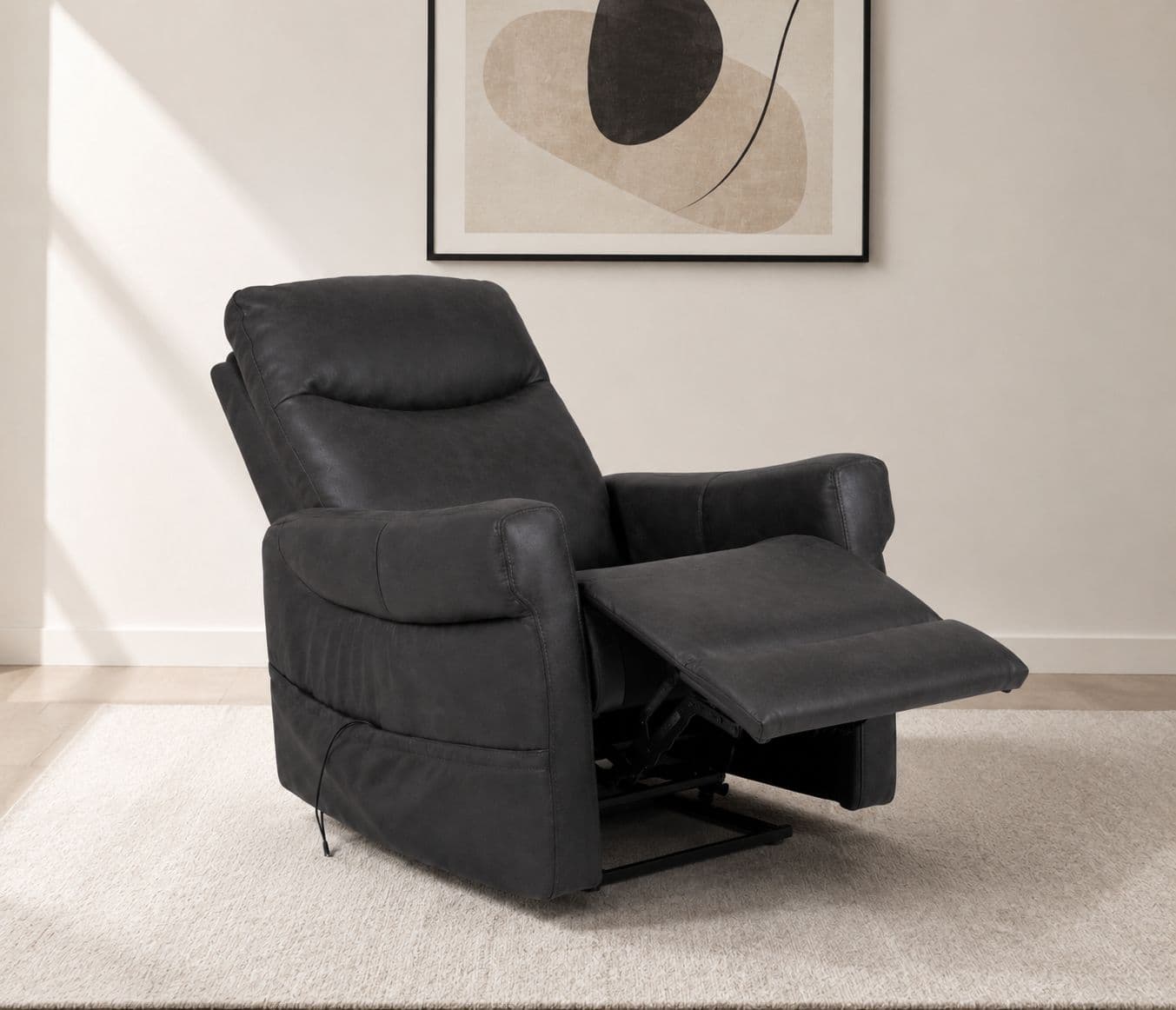 Manwah K70876M Single Seater Lift Chair Power Recliner Fabric