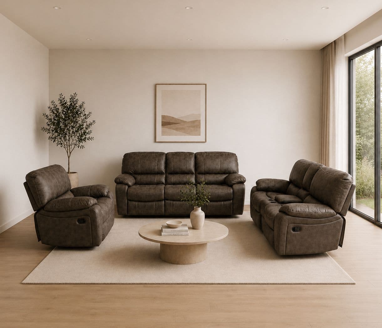 X8625M (Manwah) Manual Recliner 3+2+1 Seater With Fabric (KORA)