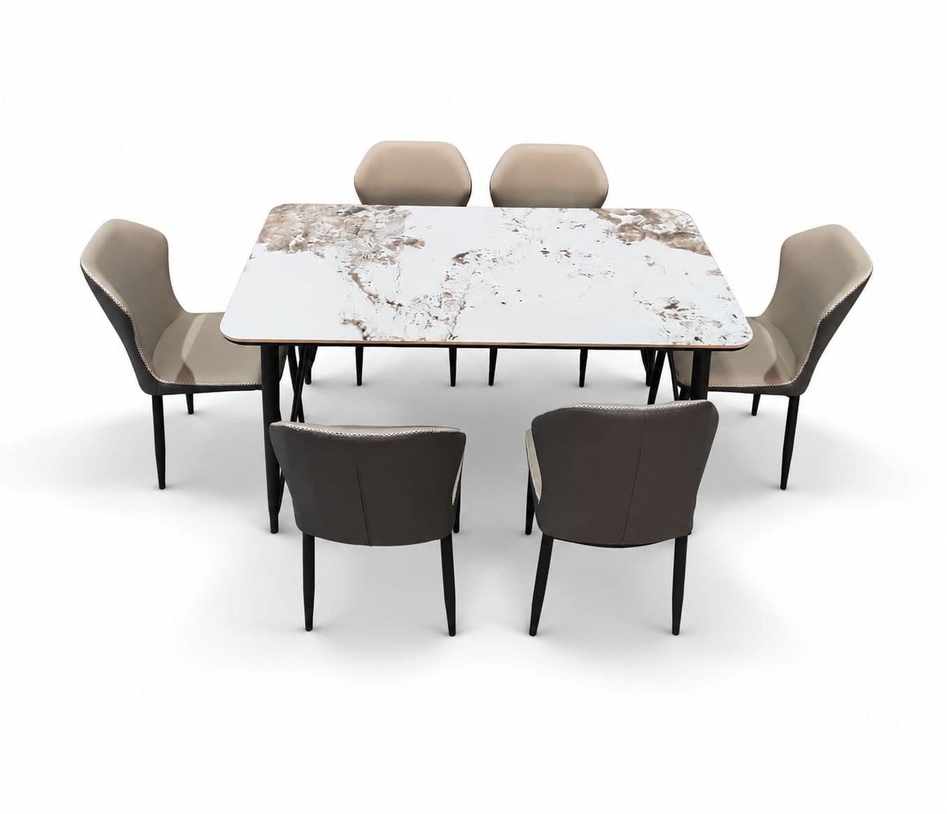 Image 2 for Imported Dining Set-P130 Pandora-Ceramic Top Table/808 Chair