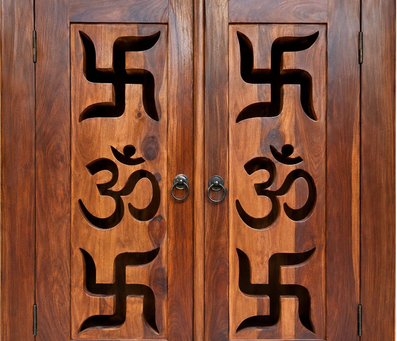 Image 7 for Sattva Pooja Mandir Solid Sheesham Wood (Honey Finish) (SCV_PKU)