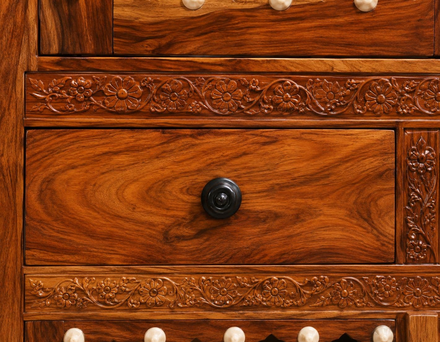 Image 7 for Dyuti Pooja Mandir Solid Sheesham Wood (Honey Finish) (SCV_PKU)