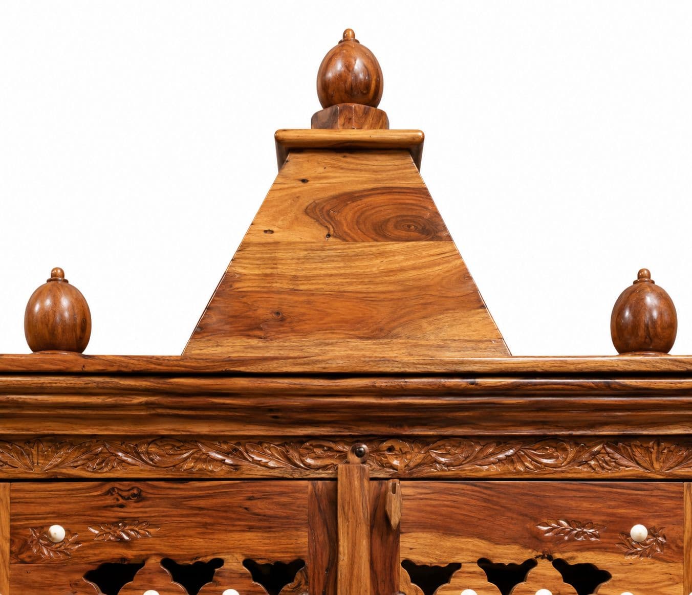 Image 5 for Dyuti Pooja Mandir Solid Sheesham Wood (Honey Finish) (SCV_PKU)