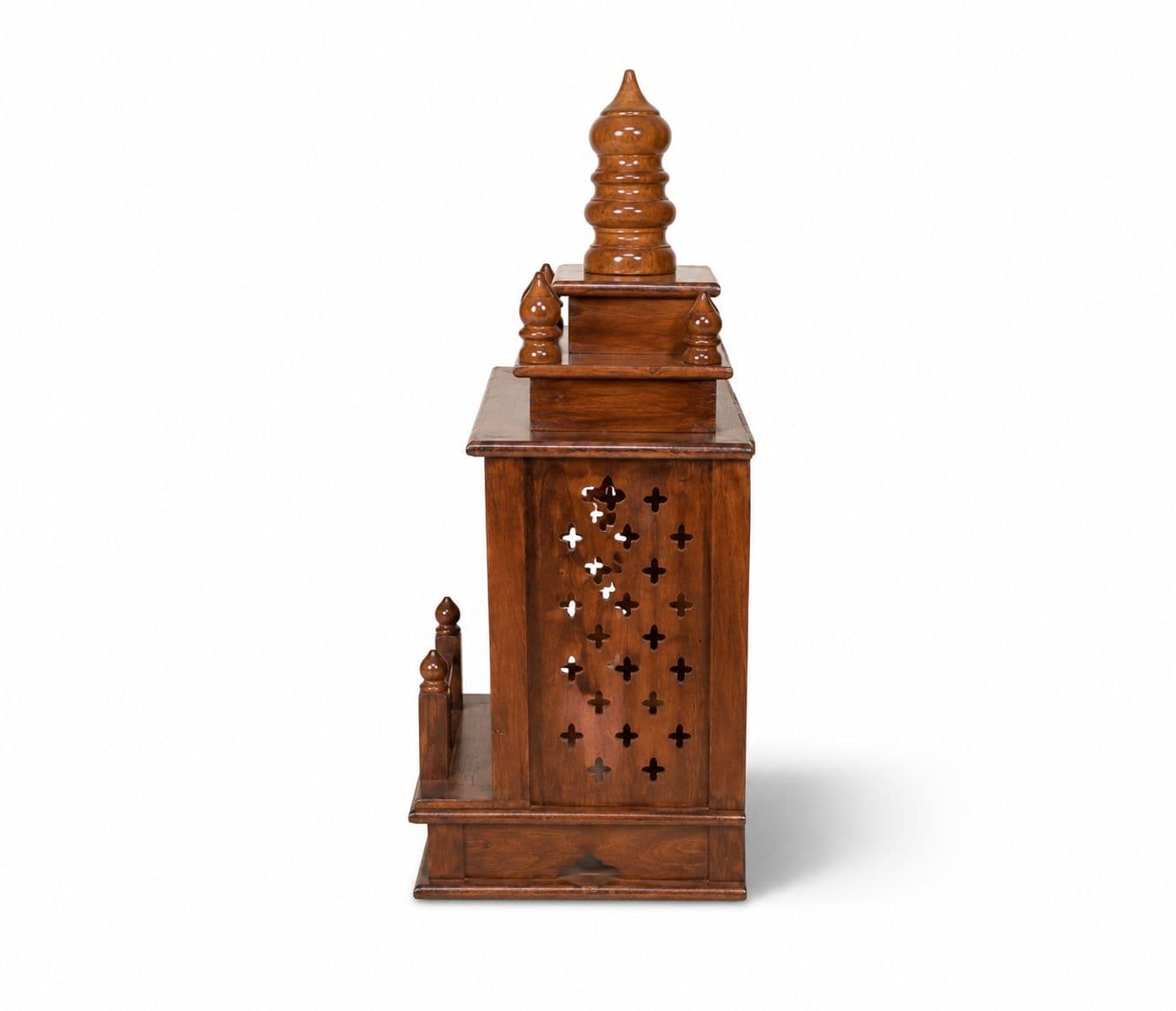 Image 3 for Nyasa Pooja Mandir Solid Sheesham Wood (Honey Finish) (SCV_PKU)