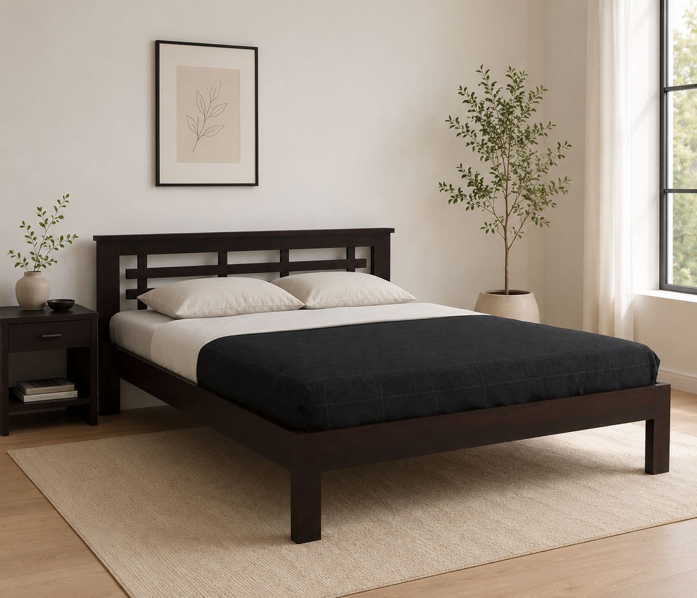 Image 1 for Sage Plain Sheesham Wood Bed (WI)