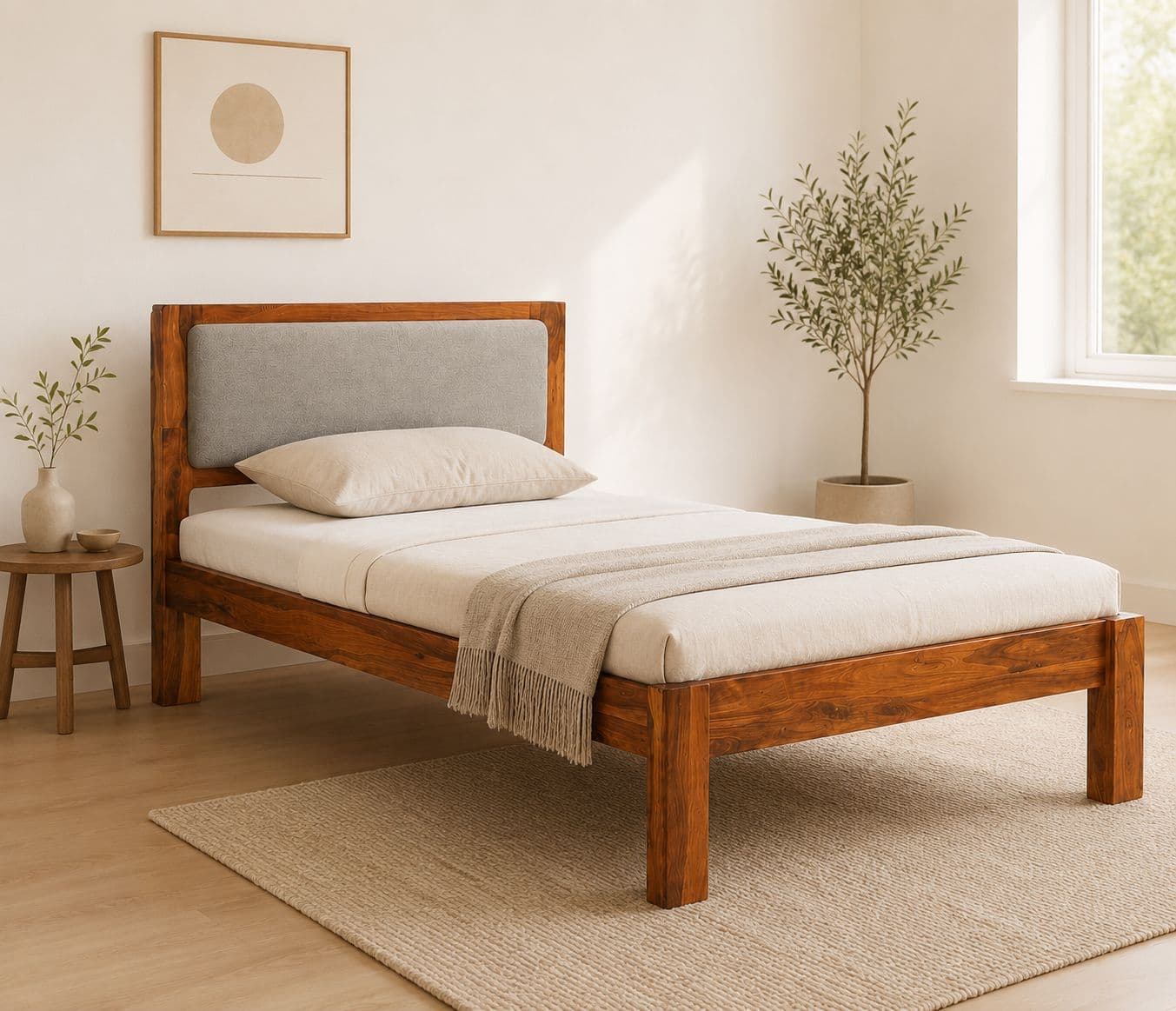 Image 1 for Denwer Single Bed Sheesham Wood (WI)