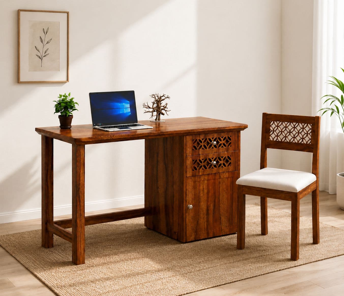 Image 1 for Lana Study Table & Chair Sheesham Wood (WI)