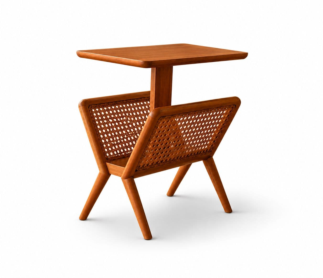 Image 3 for Meher Side Table Magazine Rack Sheesham Wood (WI)