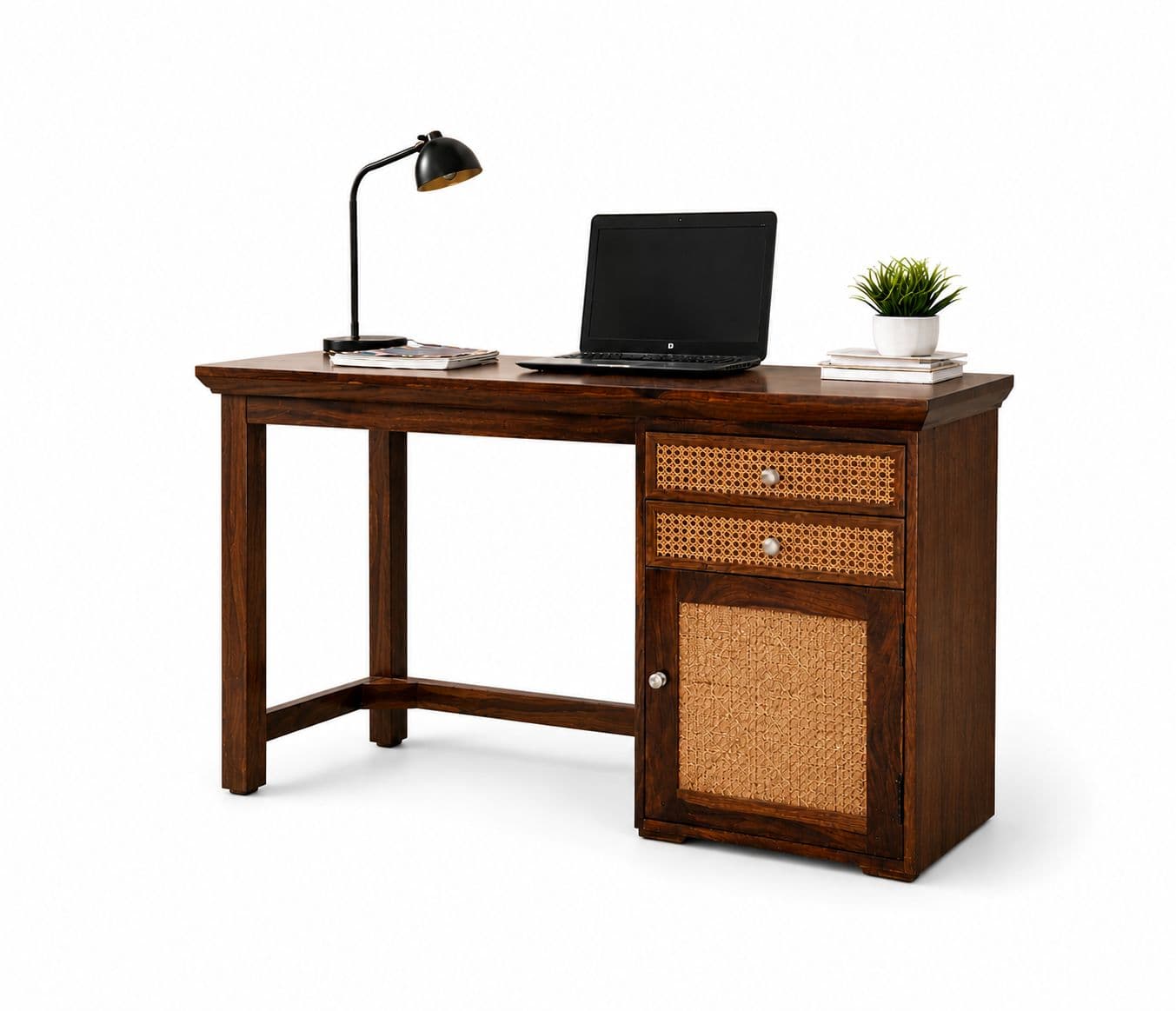 Image 4 for Anya Study Table With Cane Chair Sheesham Wood (WI)