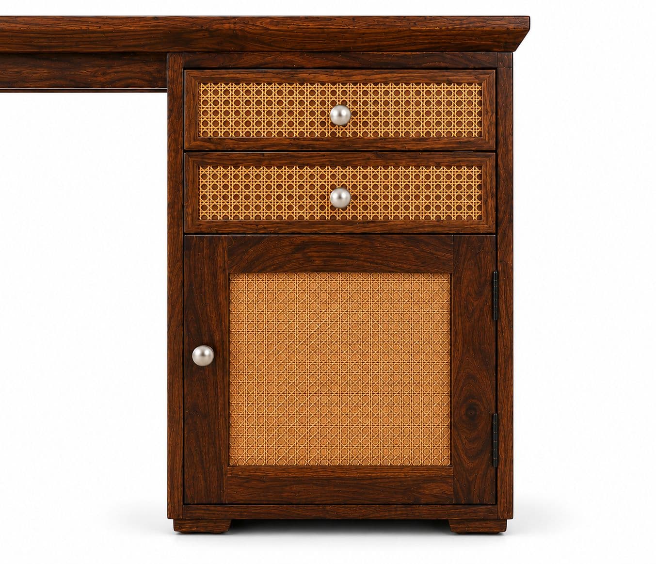 Image 3 for Anya Study Table With Cane Chair Sheesham Wood (WI)