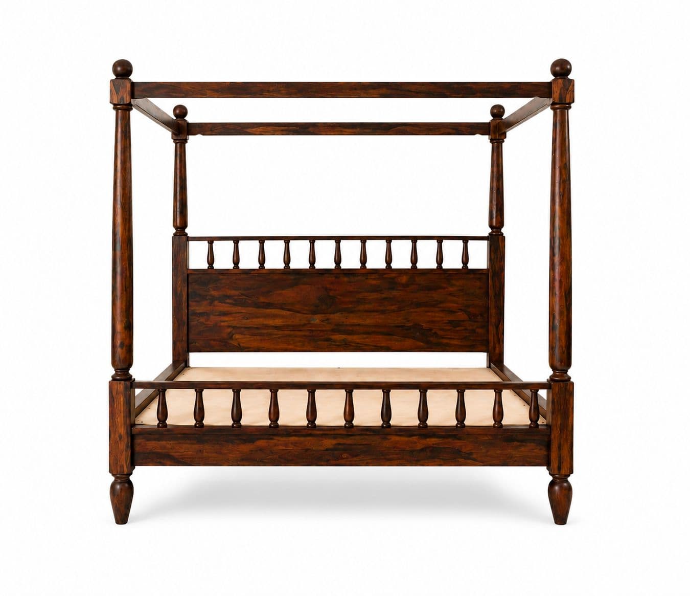 Image 2 for Nest Poster Bed Without Storage Sheesham Wood (WI)(KORA)