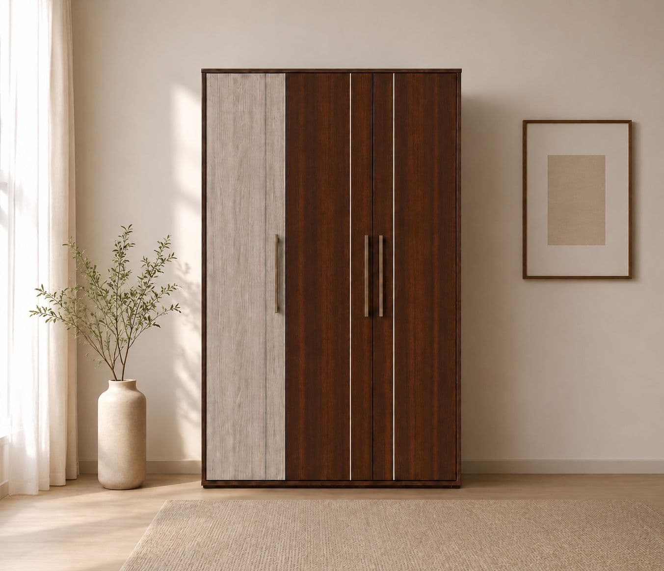 Image 1 for Curv 3 Door Wardrobe Engineered Wood (WI)