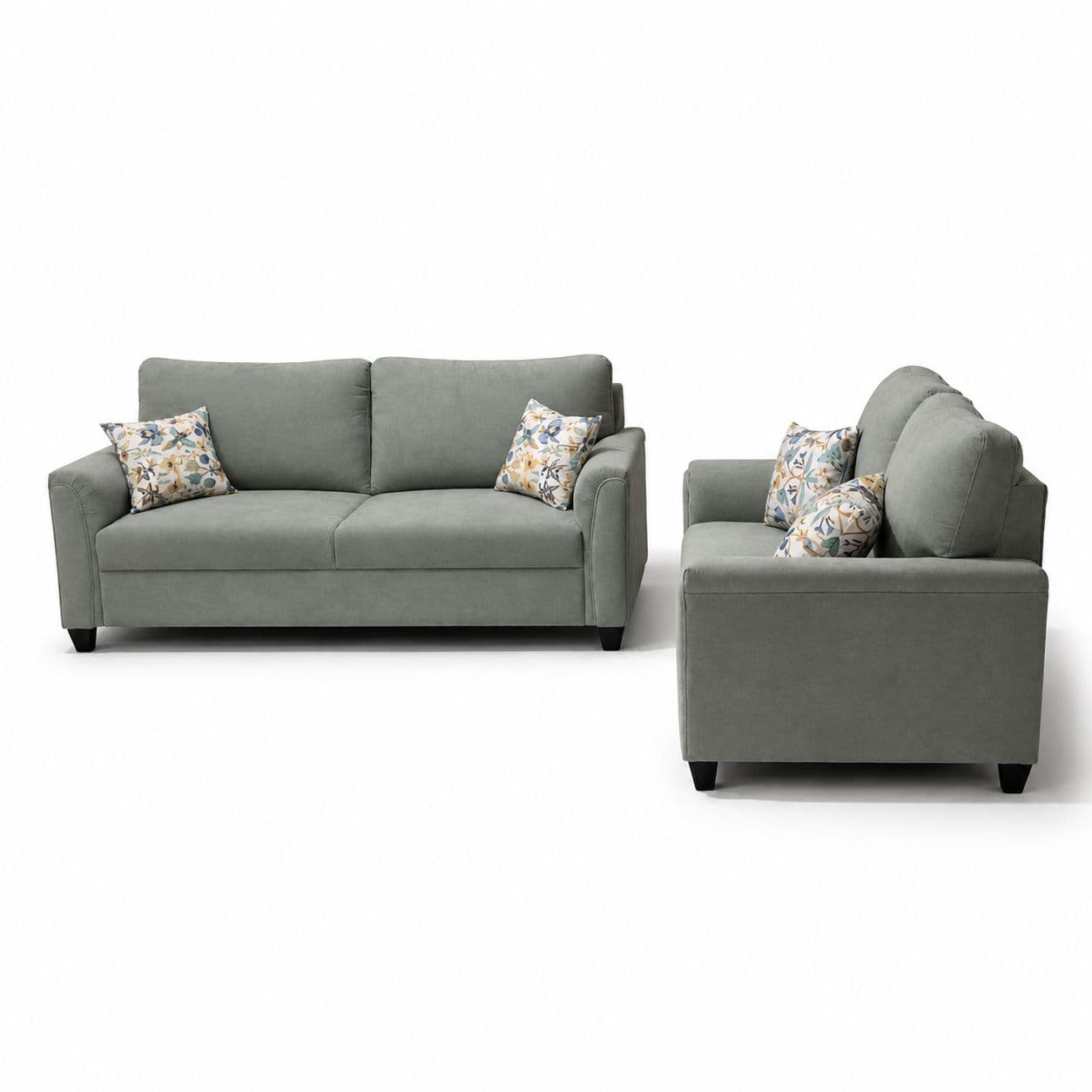 Image 4 for Aldo Royale Sofa 3+2 Seater Velvet Fabric (Grey)