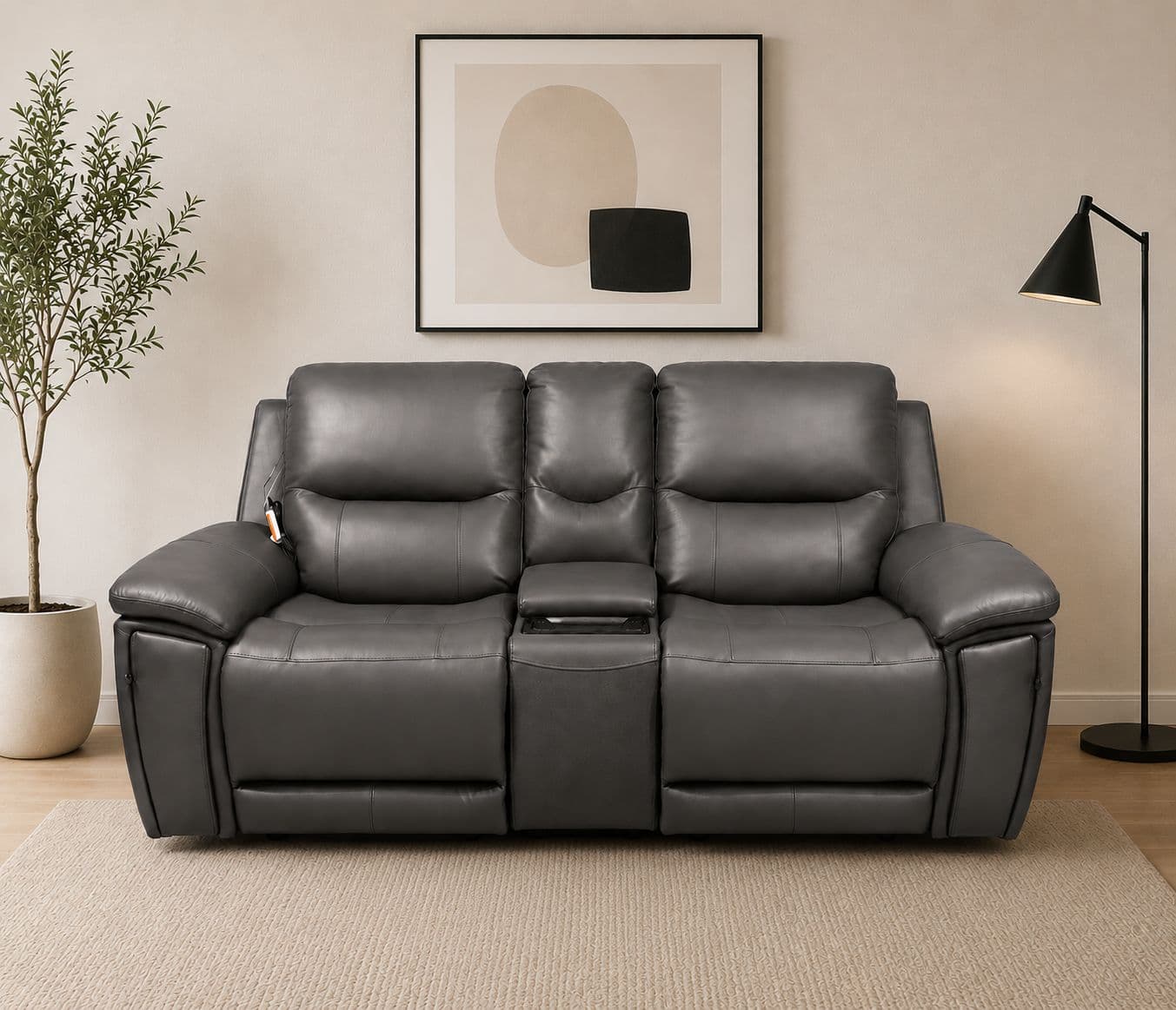 Image 1 for Manwah U71191M 2 Seater Dual Motor Recliner Body Touch Leather (KORA)