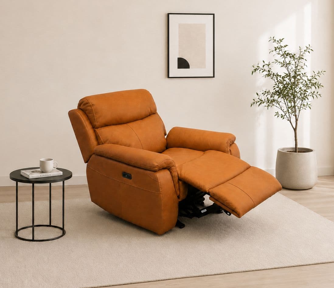 UXW9020M Single Seater Power Recliner Leather (WH)