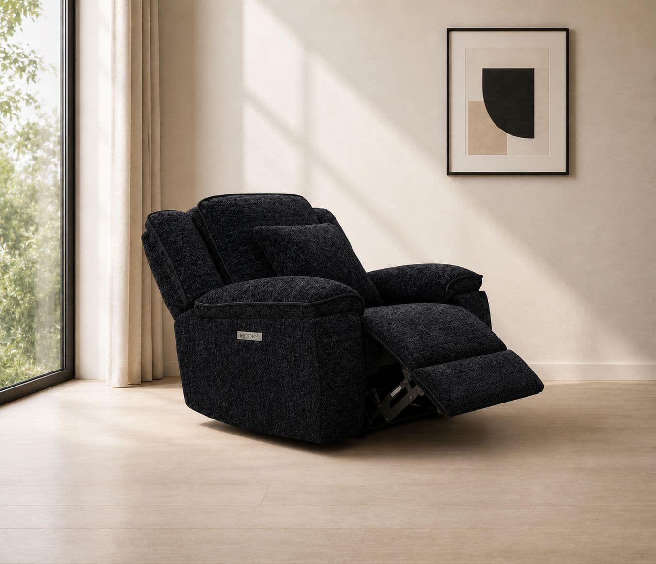 Manwah 70718HM 3+2+1 Power Recliner Fabric