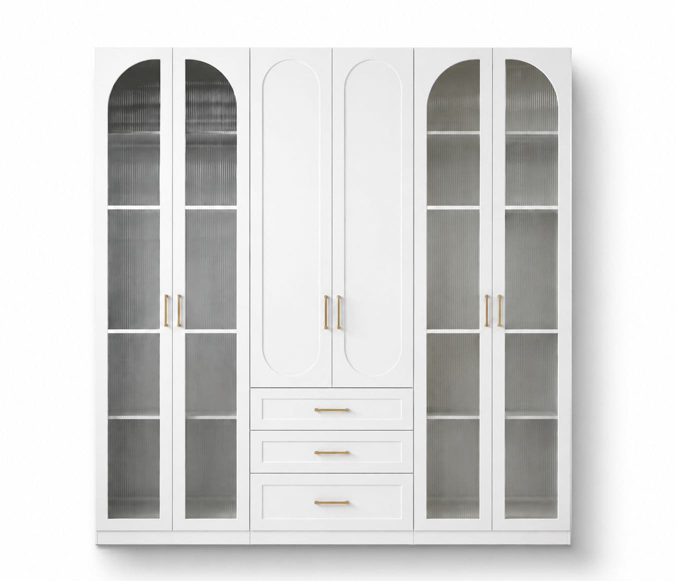 Image 9 for 45006 Bedroom Set Size 72x78 With Hydraulic Storage 2 Bed Side Table + 6 Door Wardrobe (BTM)(WF OTD)
