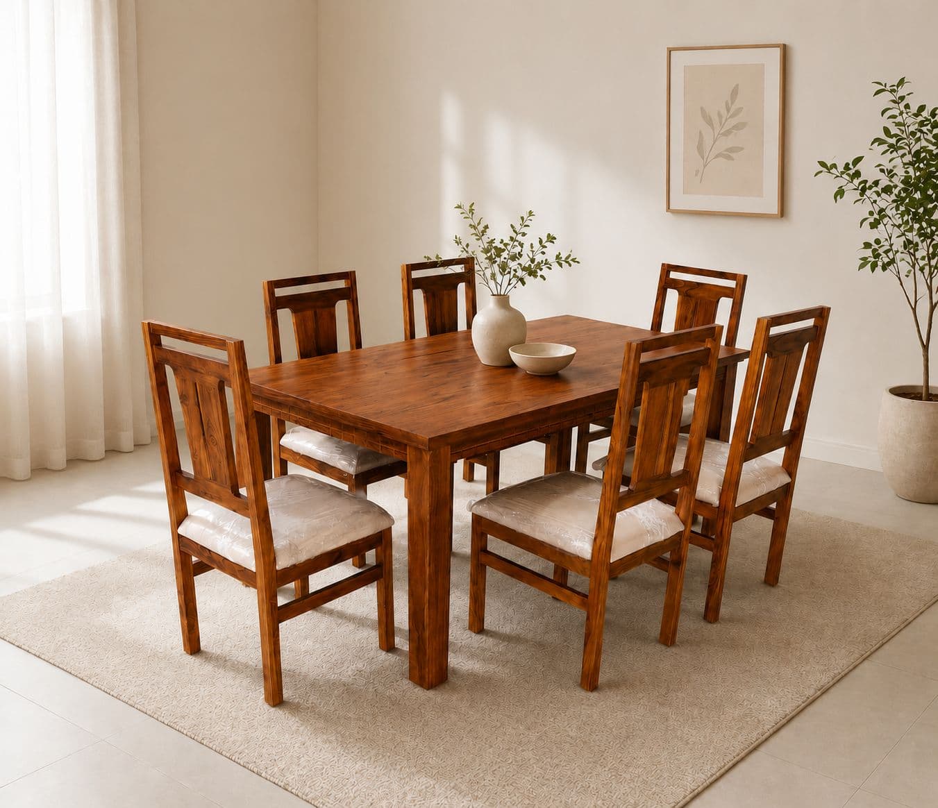 Image 1 for Imperium Casa 1+6 Seater Dining Set With Wood