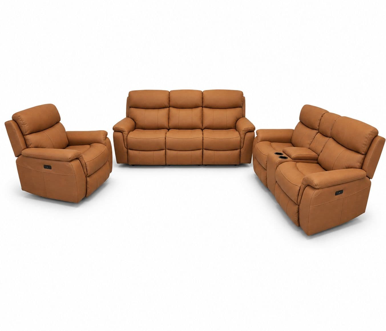 Image 3 for UXW9020M Single Seater Power Recliner Leather (WH)