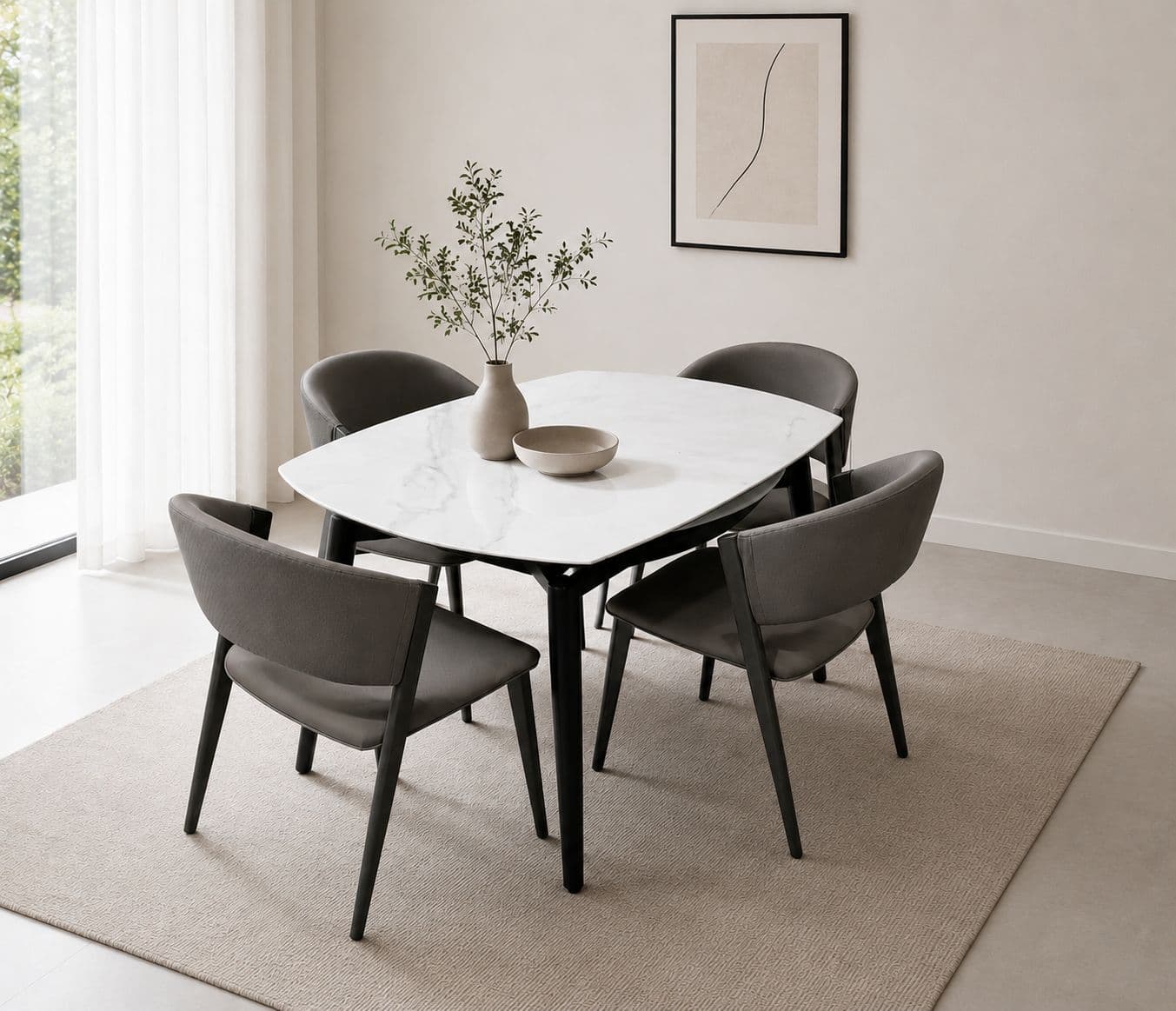 75038-CC-1+4 Seater Dining Set (BTM OTD)