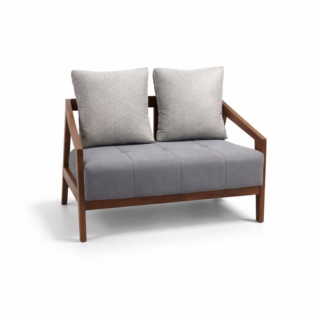 Image 6 for Ghana Teak 3+2+1 Seater Sofa Suede Fabric (HYD)(BWD)(BTM)