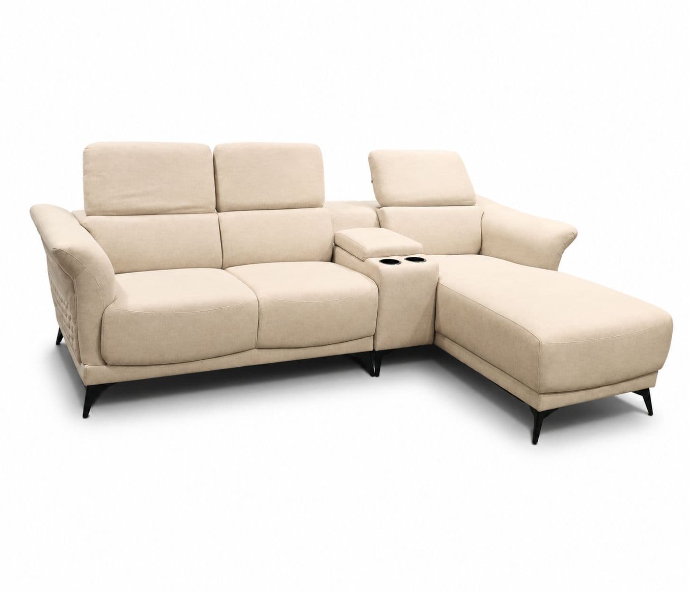 Image 5 for Topaz Sofa Set 3+2 Seater Fabric With Solid Neem Wood