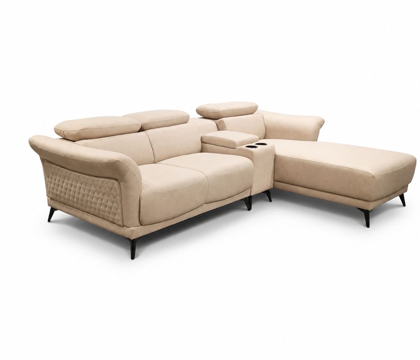 Image 3 for Topaz Sofa Set 3+2 Seater Fabric With Solid Neem Wood