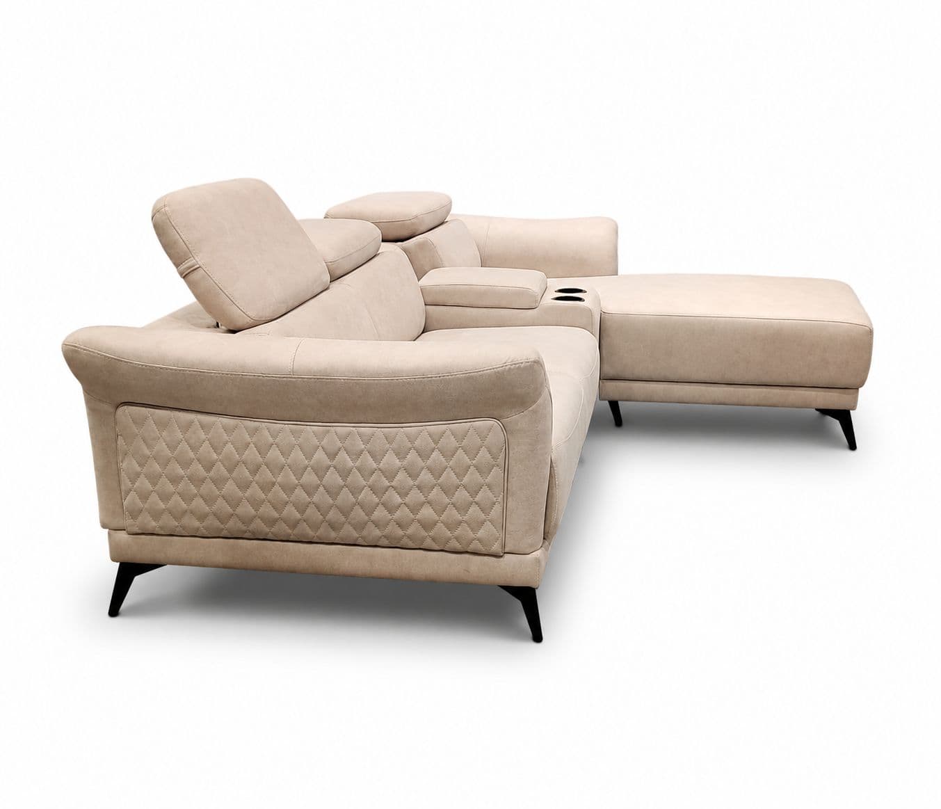 Image 6 for Topaz Sofa Set 3+2 Seater Fabric With Solid Neem Wood