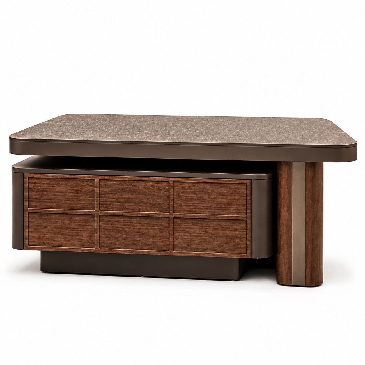 Image 4 for Center Table 8369 With Ceramin Top And Wooden Base (HYD)