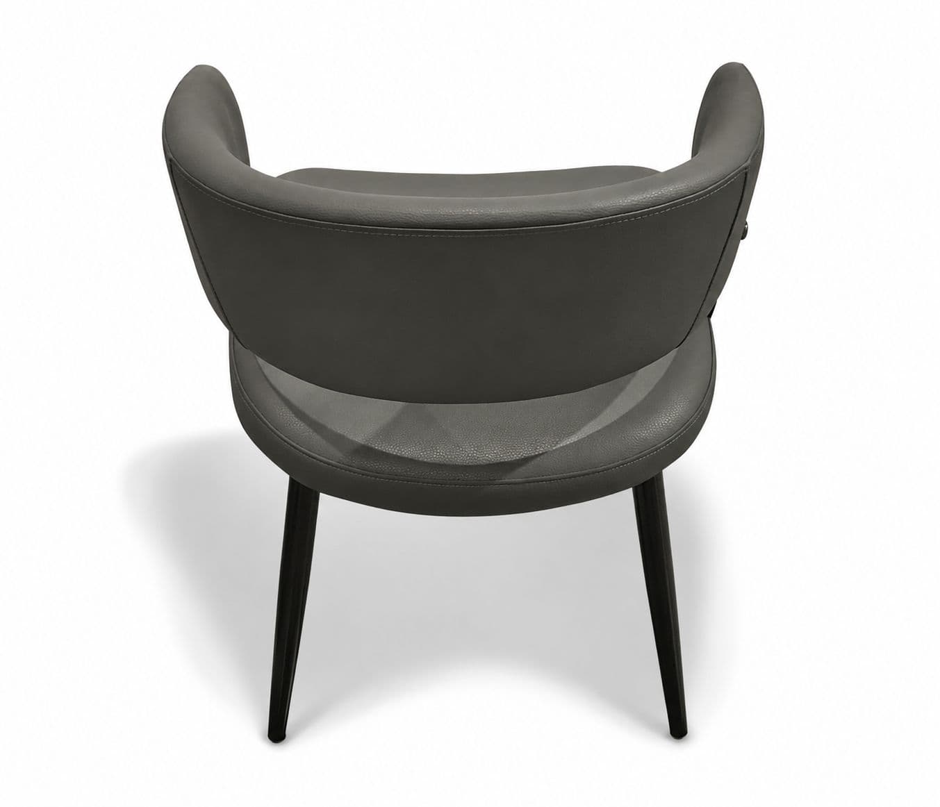 Image 7 for 126 Dining Chair Single Seater Cat Paw Leather Carbon Steel Frame (WH)