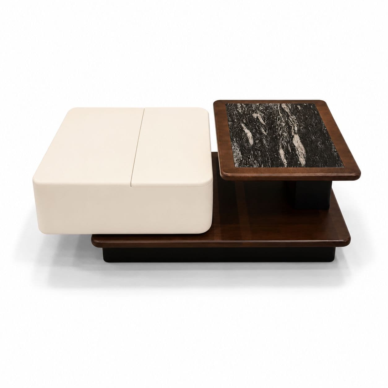 Image 5 for Center Table F59 With Drawers With Marble Top And Wooden Base (HYD)