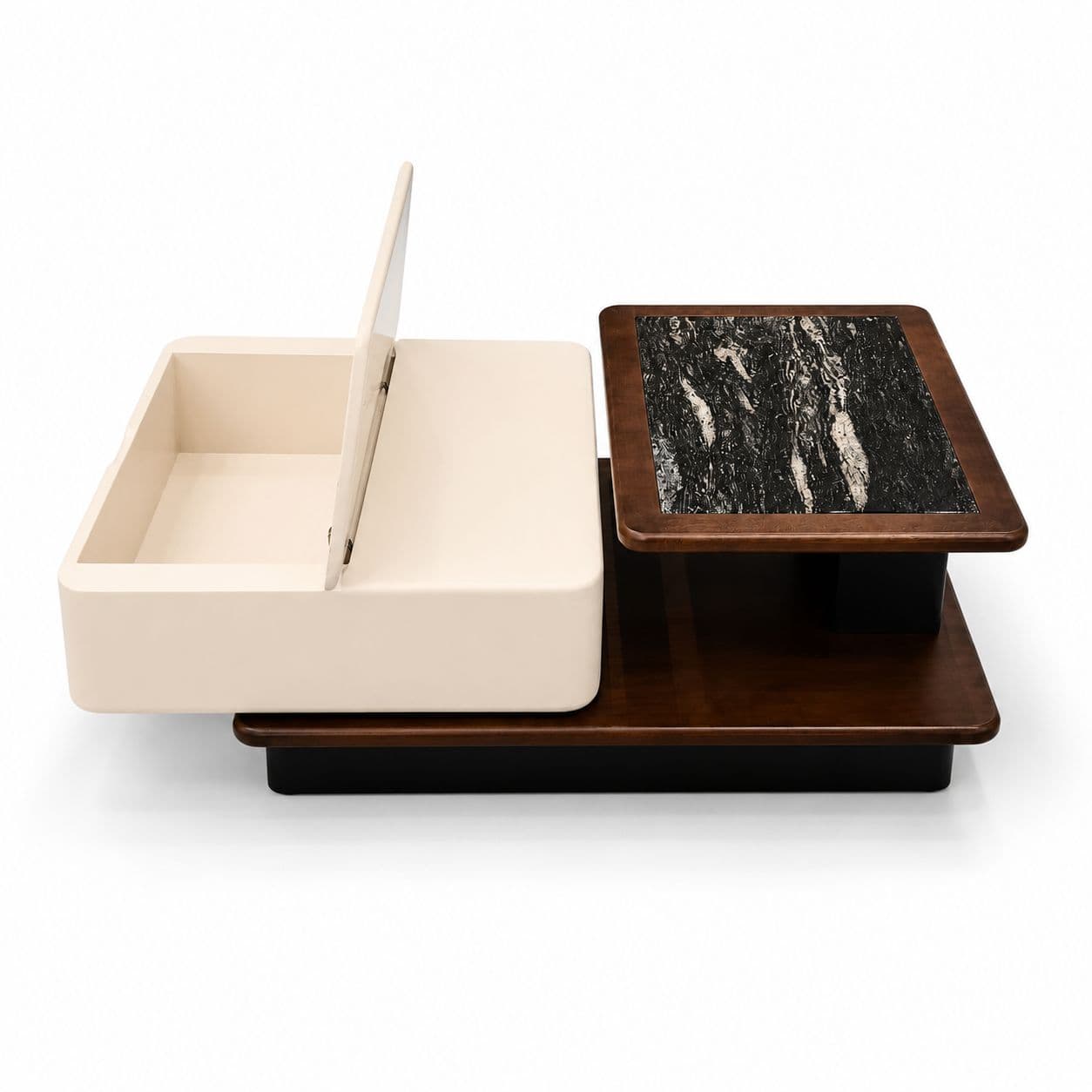 Image 9 for Center Table F59 With Drawers With Marble Top And Wooden Base (HYD)