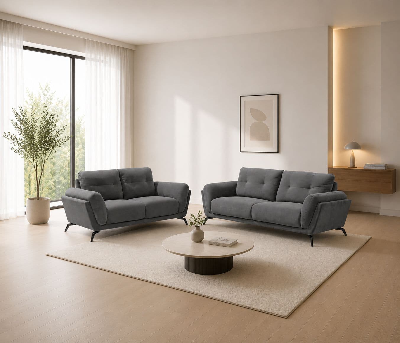 Image 1 for Nova Sofa Set 3+2 Seater Velvet Suede (WF)