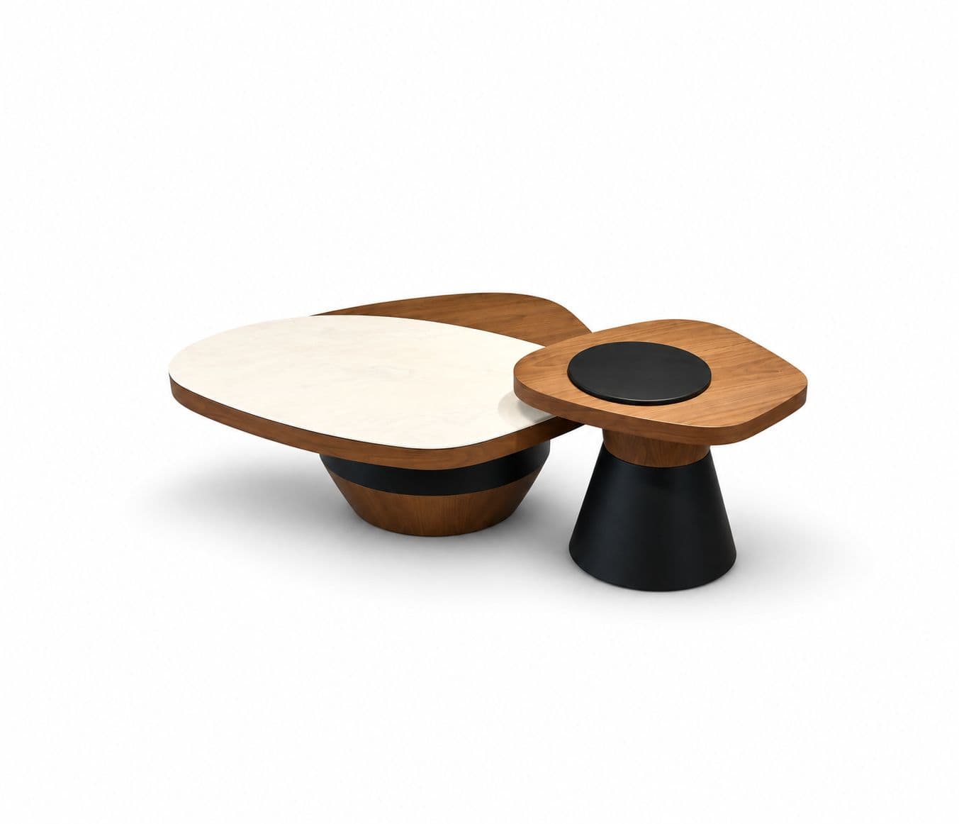 Image 4 for 3043 Center TableWith Marble And Wooden Top With Wooden Base (HYD)