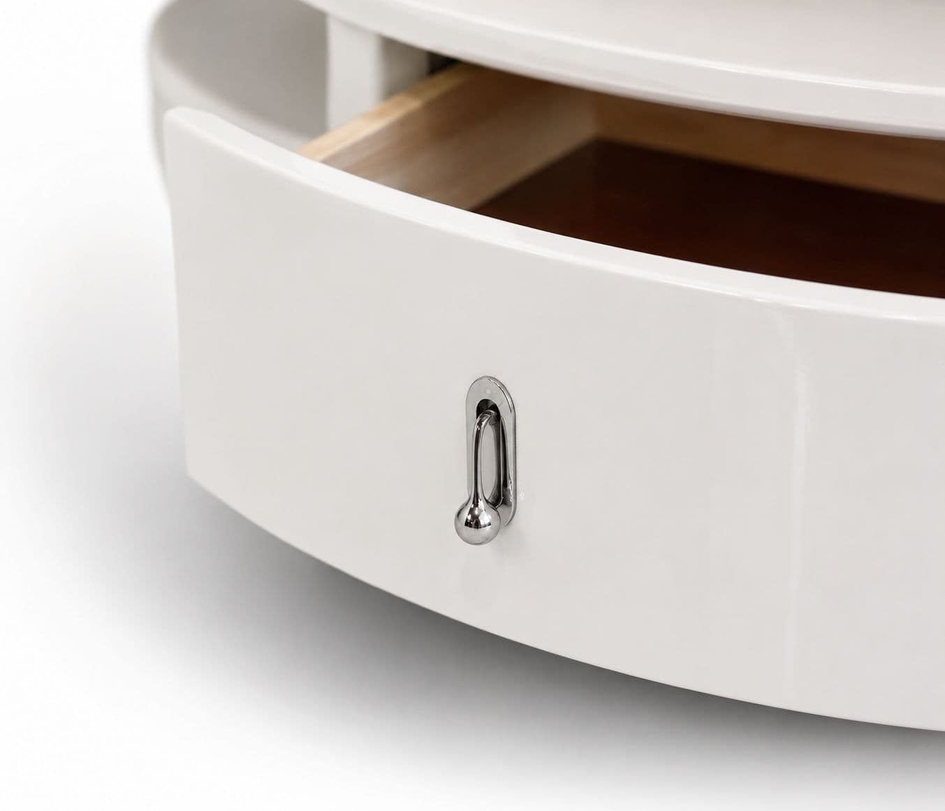 Image 3 for A13 Center Table With Drawers Wood Top With Duco Paint And Glass Top