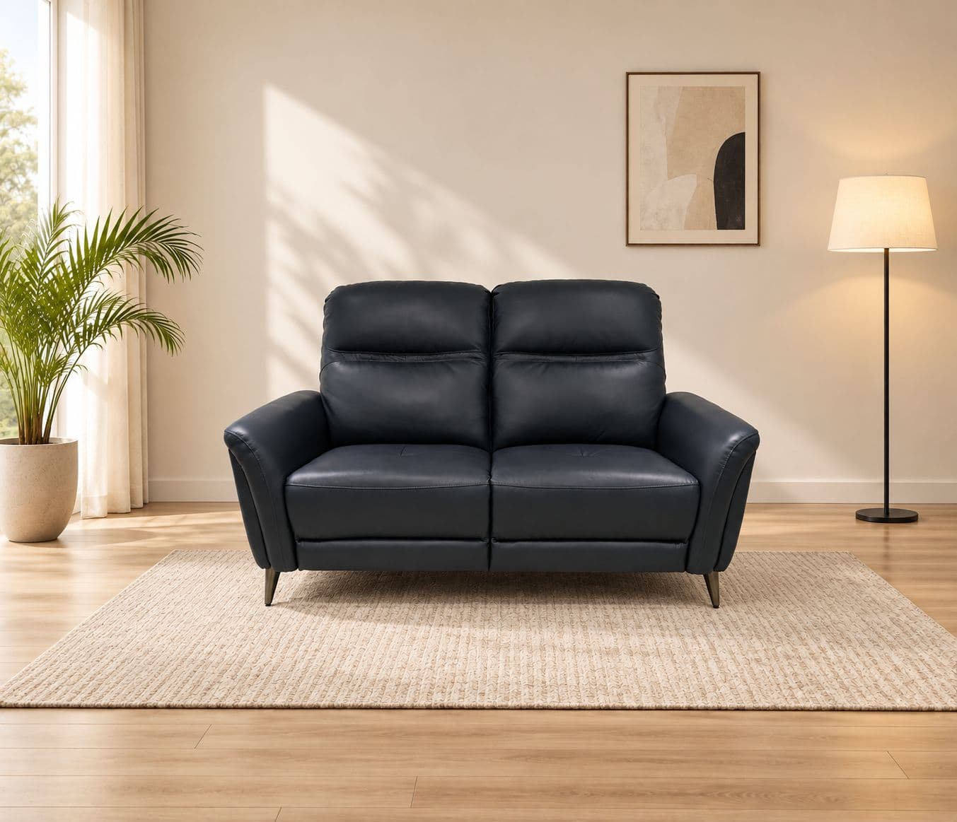 Image 1 for 6664 2 Seater Static Sofa With Pure Body Touch Leather (WH)