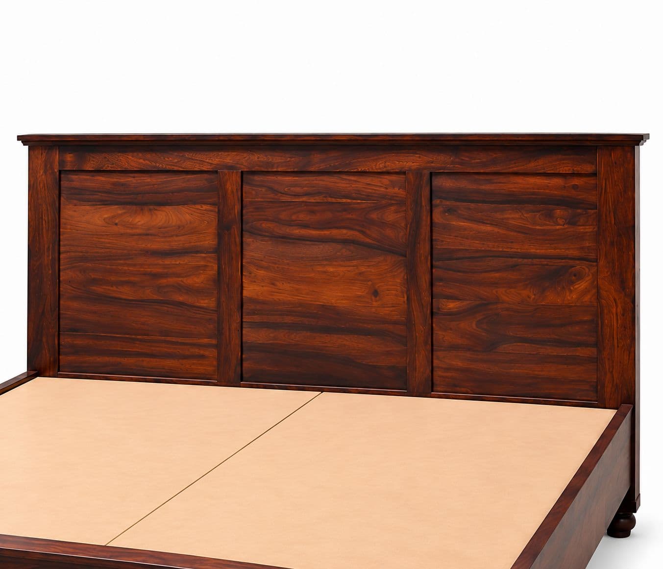 Image 4 for Ramya Cot Queen Size Solid Sheesham Wood Without Storage (EC OTD)