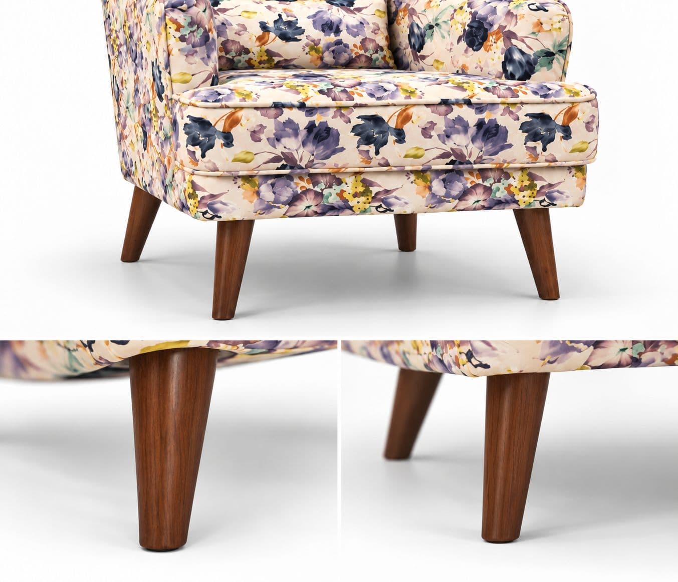 Image 10 for Verda Wing Chair With Fabric Single Seater (BTM OTD)