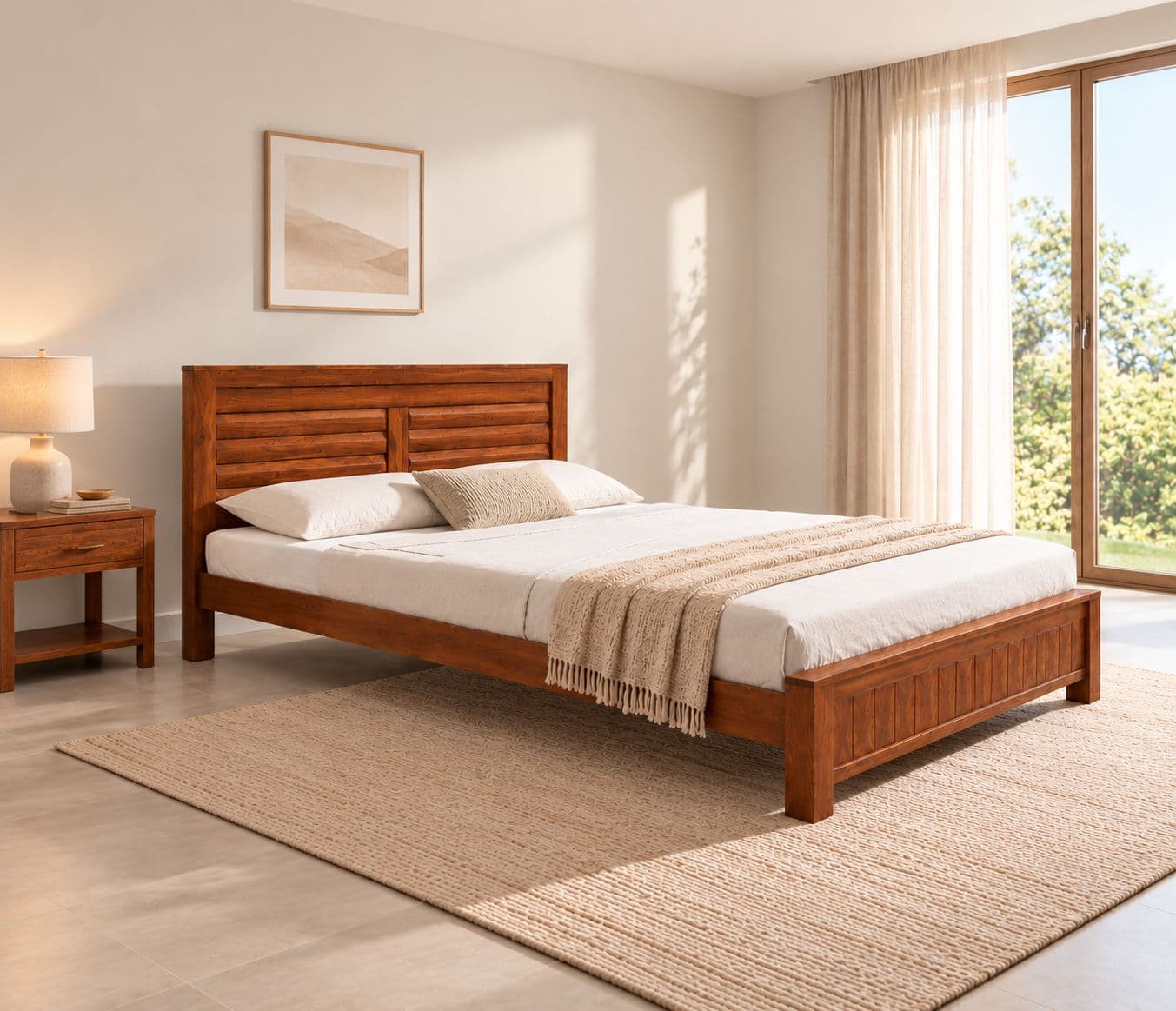 CO 2029 Queen Size 60x78 Without Storage Solid Mahagani (BTM)