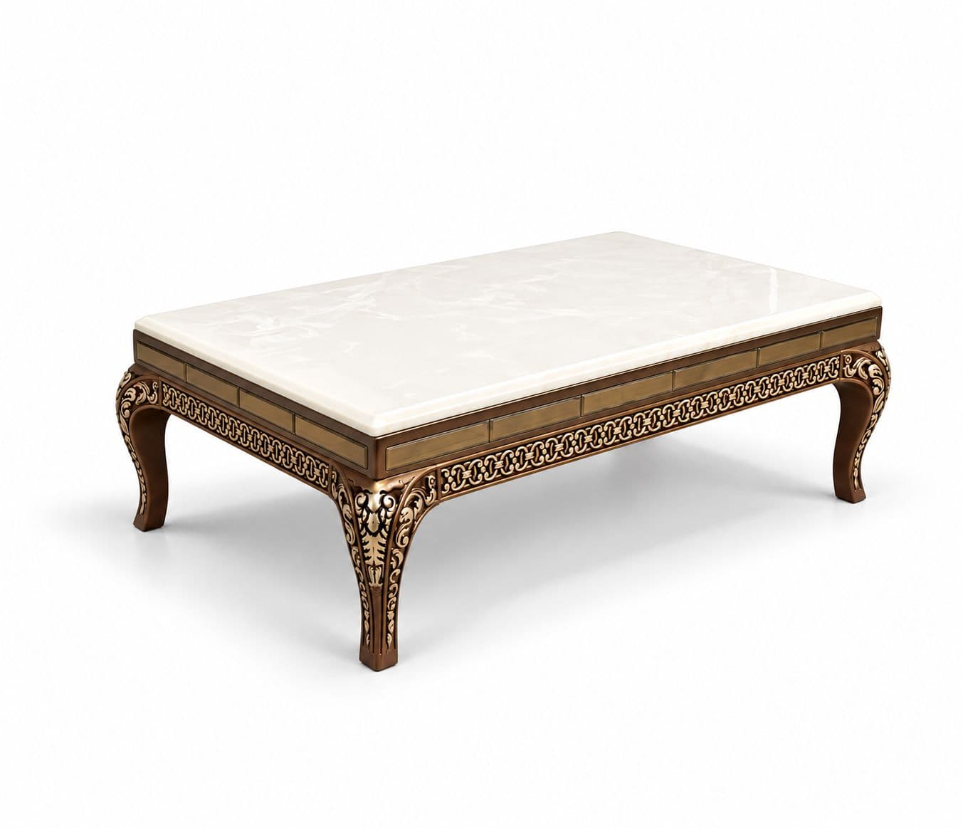 Image 4 for Nizam Center Table Onxy Marble White Color (BTM OTD)