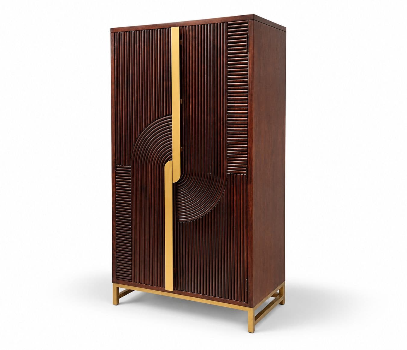 Image 9 for Fluted Wardrobe 2 Door Size W35"XD20X72"H (BSK OTD)