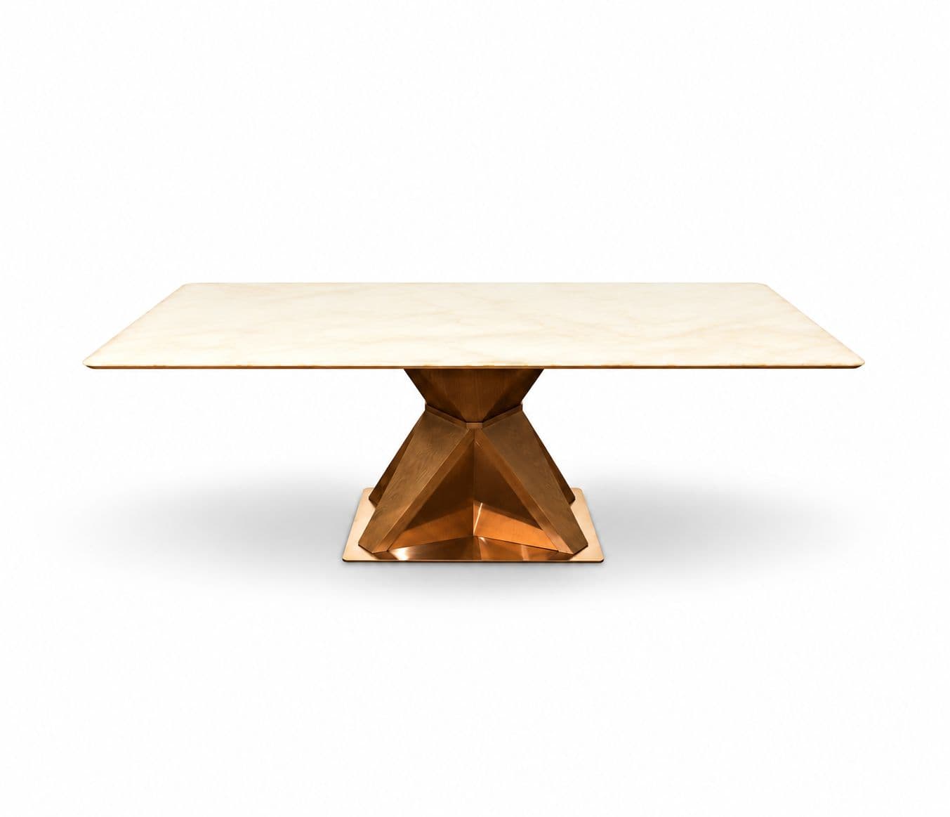 Image 11 for Dining Set 1+6 Seater H-31 / DC 2523/ Onyex Marble Top 170X90 With Ash Wood Base With Metal Strip (HYD)