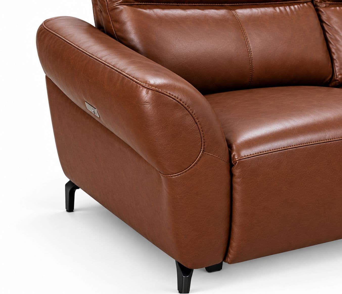 Image 7 for 3935- 3+2 Imported Sofa Set Electrical Recliner Seater -E-B1125-65 Brown Half Leather (WH)(HYD)