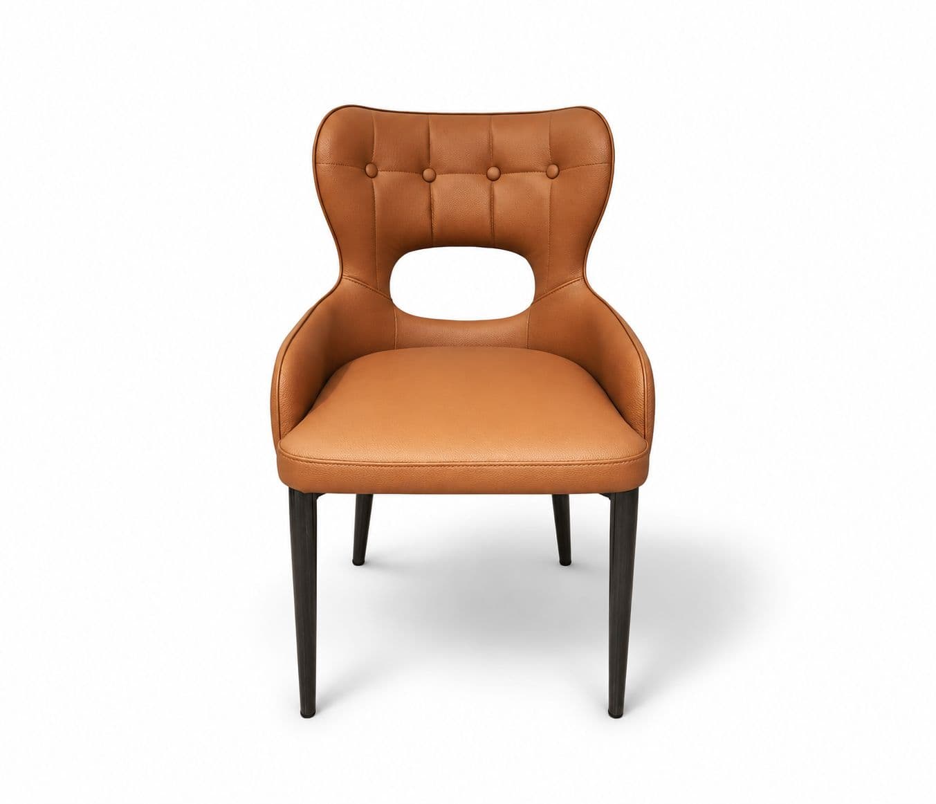 Image 5 for 131 Orange Dining Chair Single Seater Cat Paw Leather Carbon Steel Frame (WH)