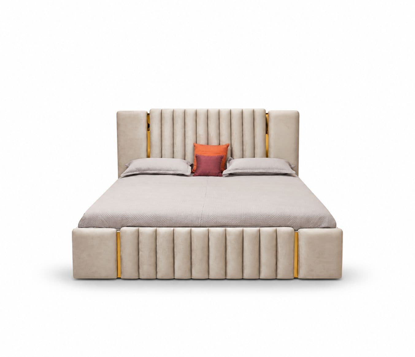 Image 3 for Exter King Size Hydraulic Bed With Suede Velvet