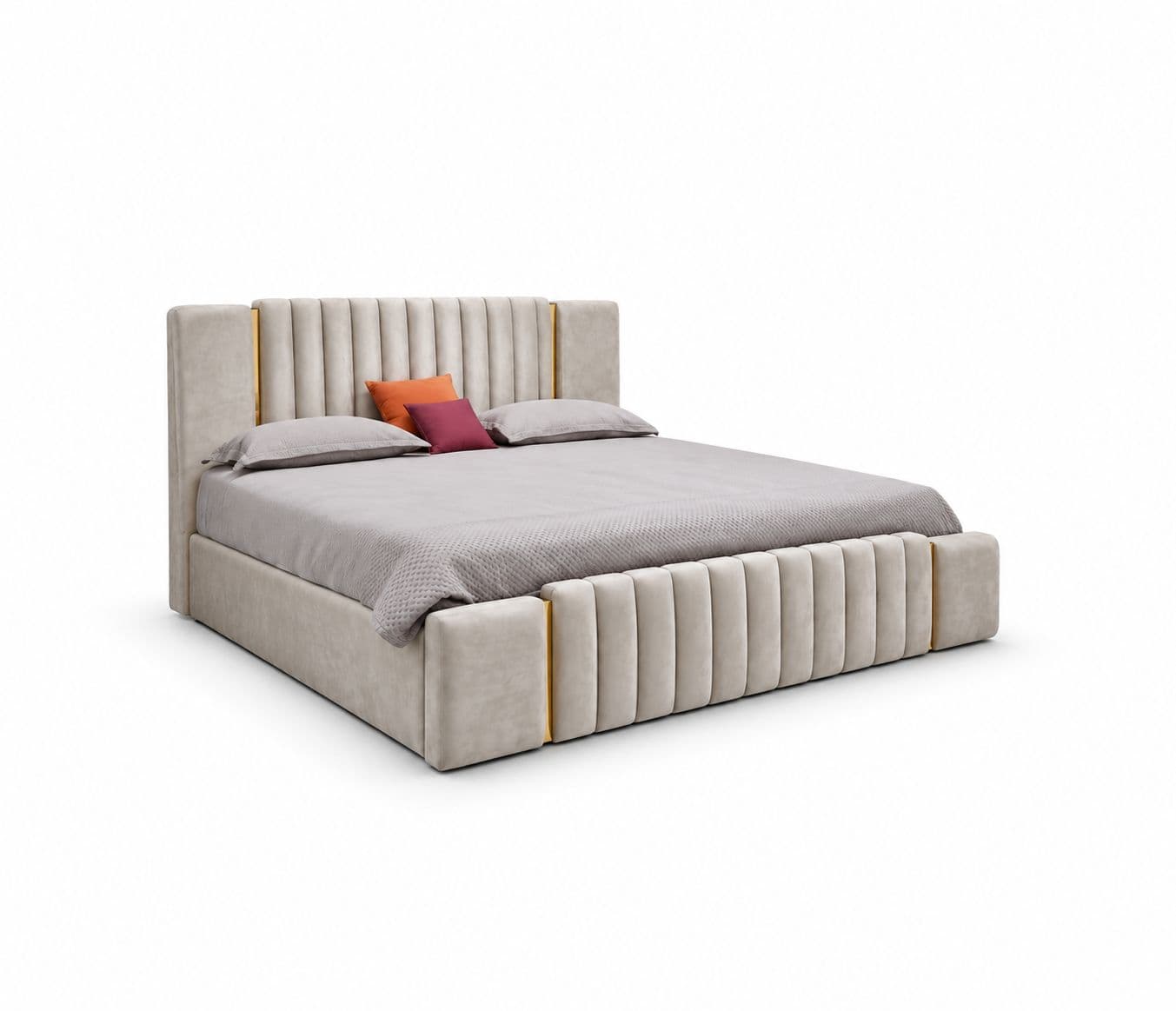 Image 5 for Exter King Size Hydraulic Bed With Suede Velvet
