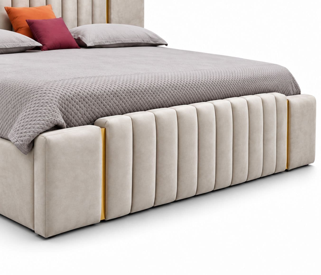 Image 6 for Exter King Size Hydraulic Bed With Suede Velvet
