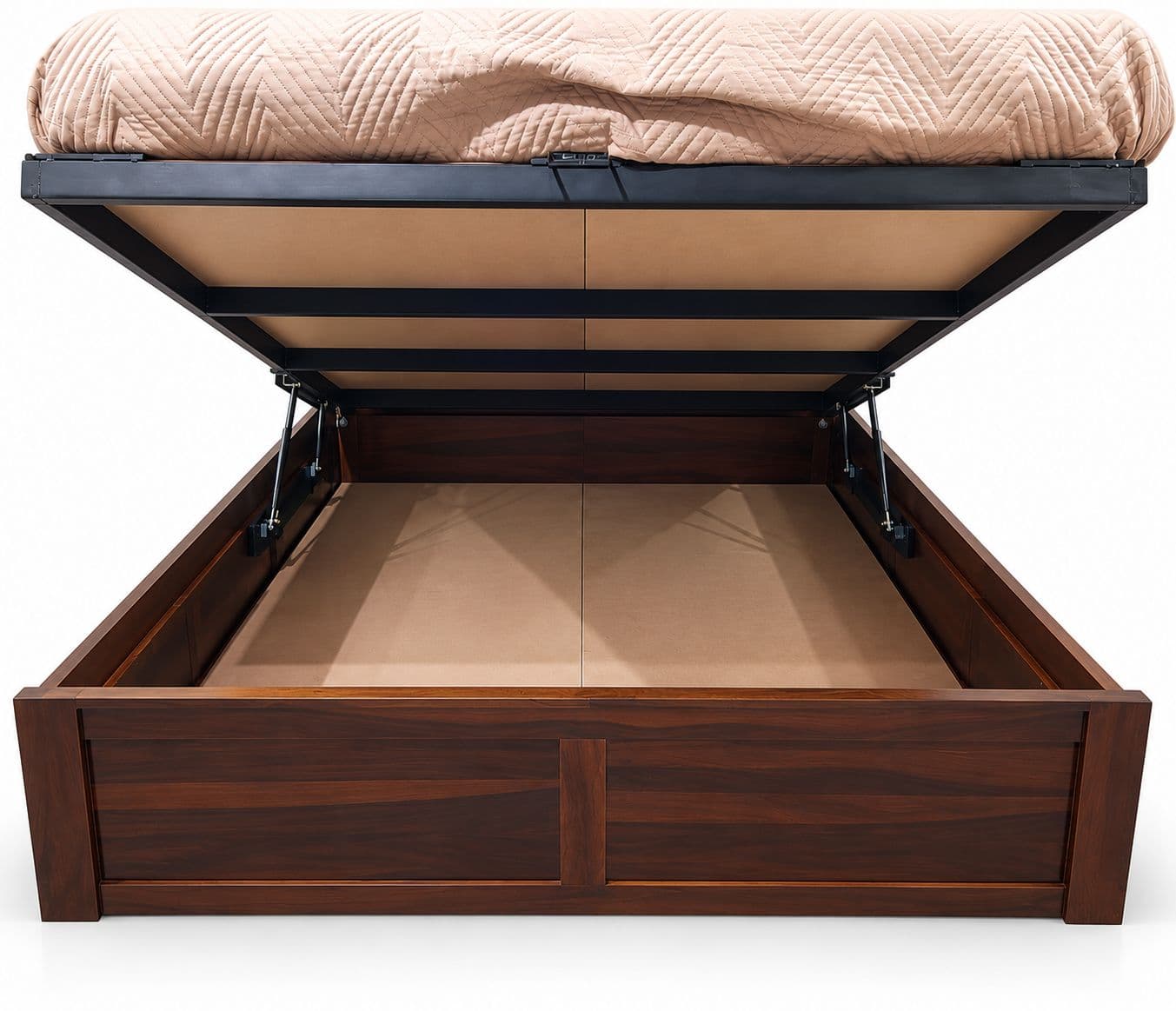Image 9 for Rajwada Basic Hydraulic Storage Bed With Sheesham Wood (KORA)