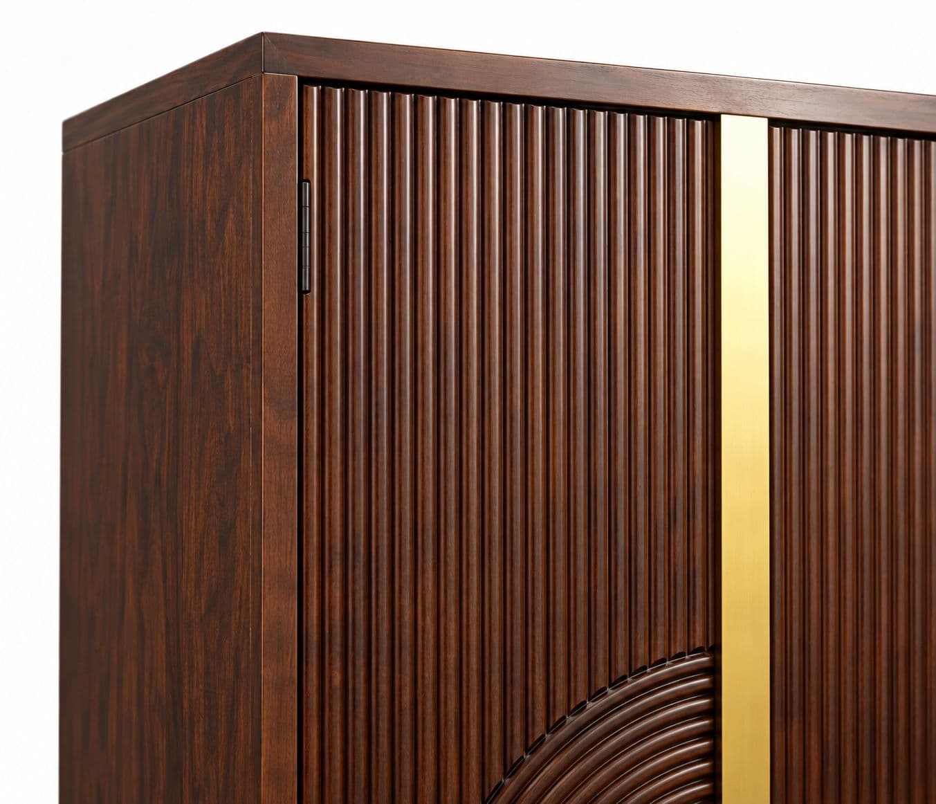 Image 6 for Fluted Wardrobe 2 Door Size W35"XD20X72"H (BSK OTD)