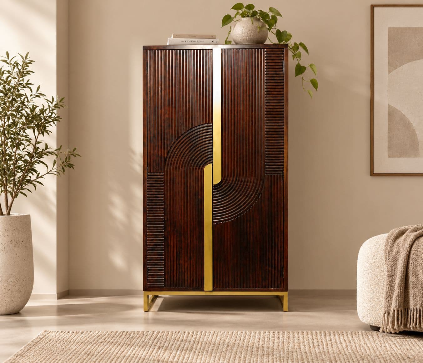 Fluted Wardrobe 2 Door (WF)