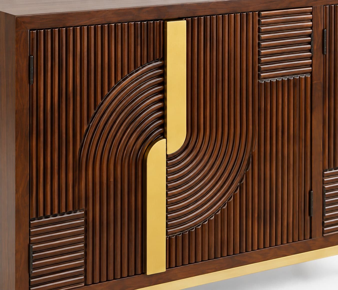 Image 7 for Fluted Side board With 4 Door Size 69"wX16"dX32" H (BSK OTD)